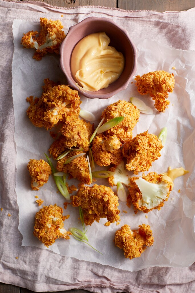 crispy bloemkool uit de airfryer met miso-mayonaise van Bas Robben