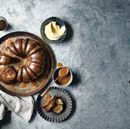 marmertulband met butterscotch-fudge-glazuur