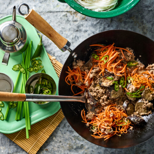 Thaise roerbak met rundvlees & groene peperkorrels