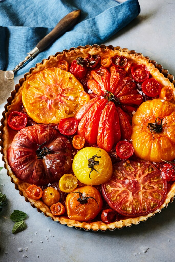 tomatentaart met ui en ansjovis van Meike Krüger