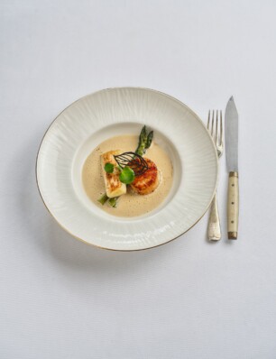 coquille met prei en groene asperges van Tobias Camman