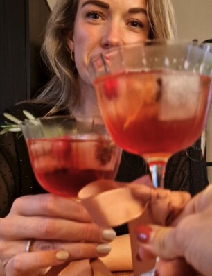 cranberry spritz met steranijs