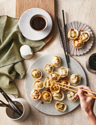 courgette & shiitake mandu Koreaanse dumplings