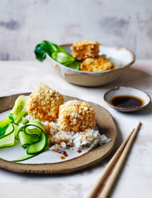 crispy tofoe met soja-sesamdressing