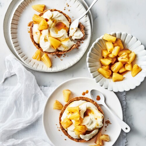 gember-ricottataartjes met ananas