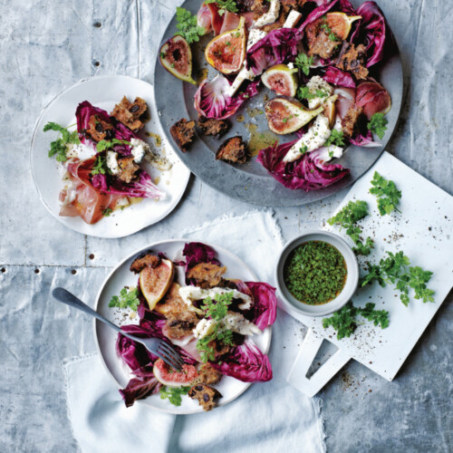 toscaanse broodsalade met vijgen