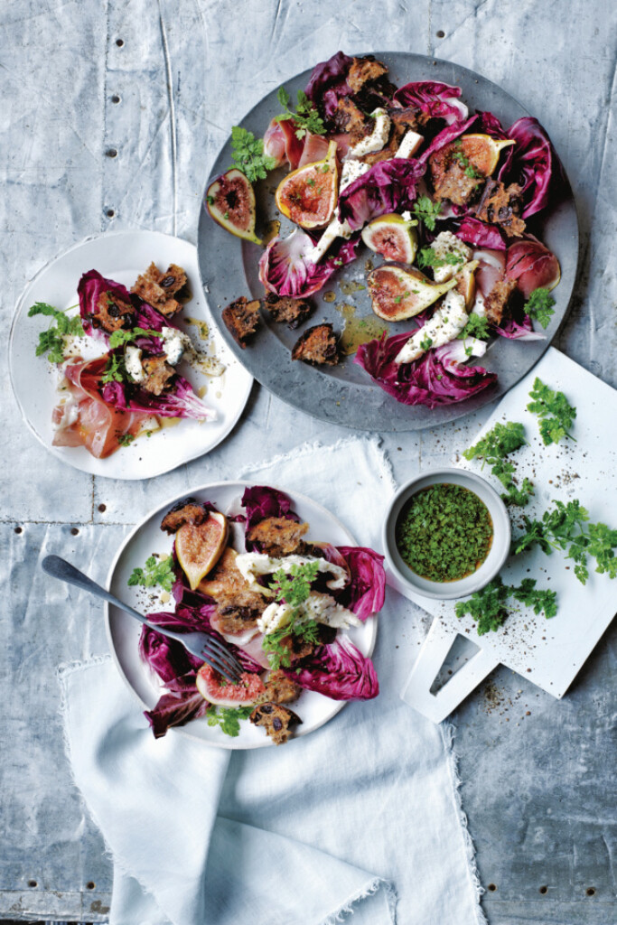 Toscaanse broodsalade met vijgen