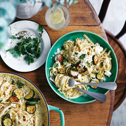 Pasta primavera, leeks, zucchini & ricotta_preview