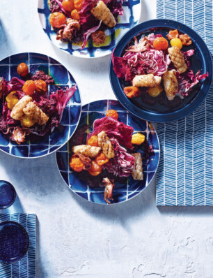 gegrilde calamari met olijventapenade en tomaatjes