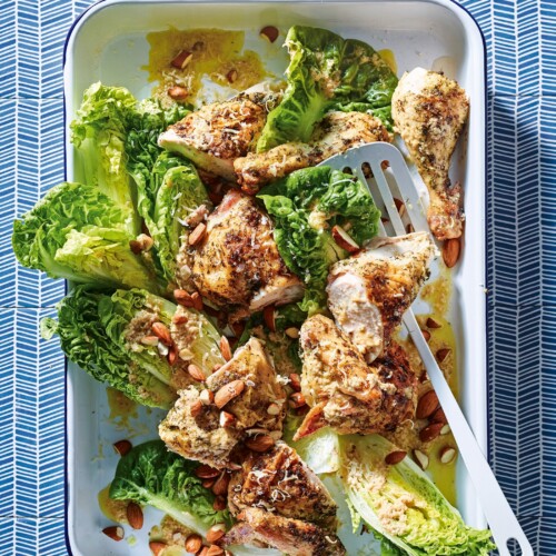 kip met ansjovis-pecorinodressing