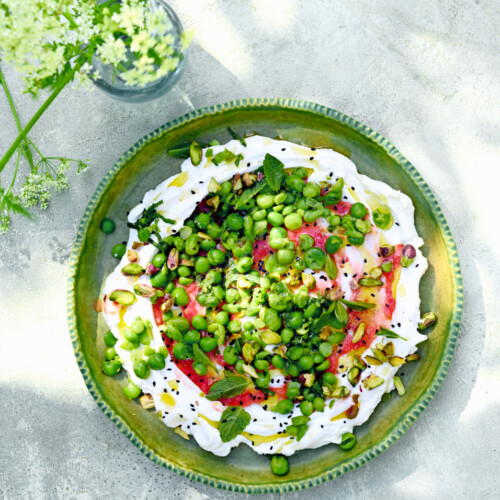 labne doperwten tomaten pistache nigellazaad