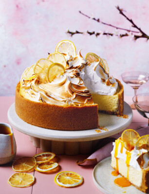 limoncello cheesecake met meringue