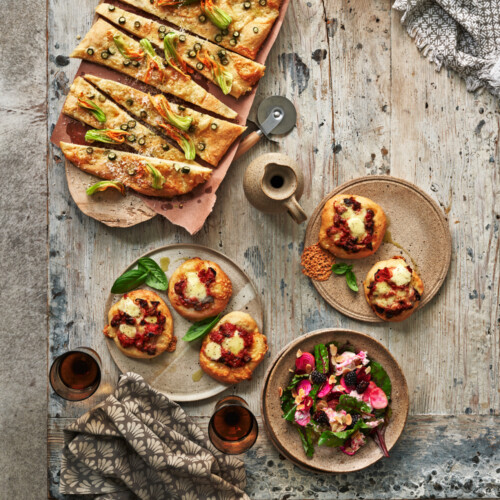 plaatpizza met tallegio