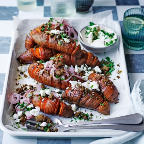 zoete aardappel met feta