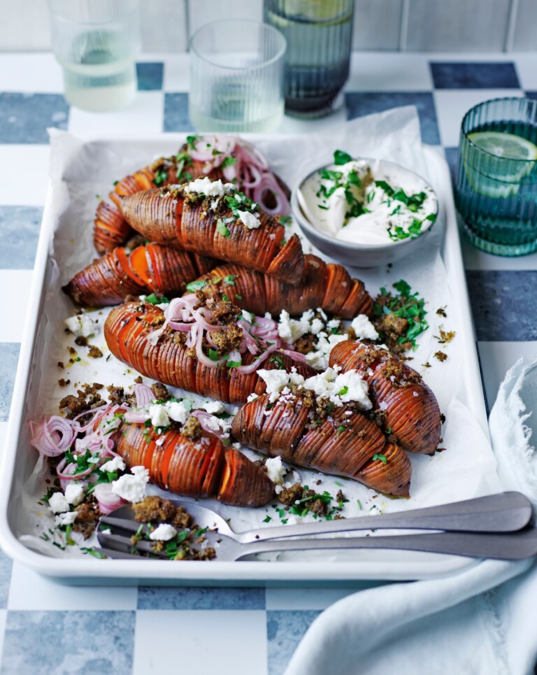 zoete aardappel met feta