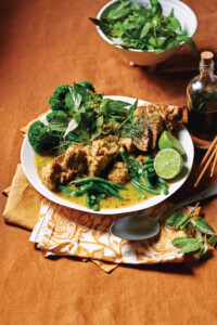 groene curry met varkensvlees
