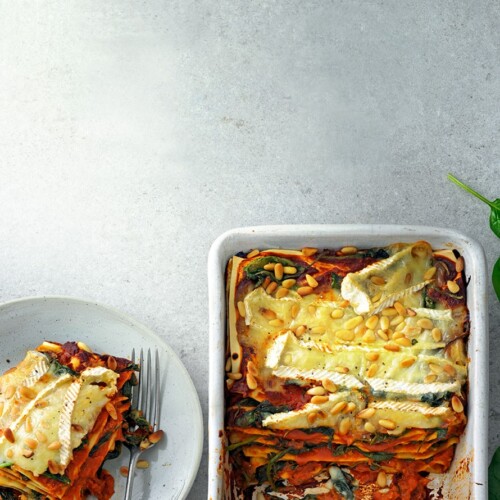 lasagne met pompoen en spinazie-crop