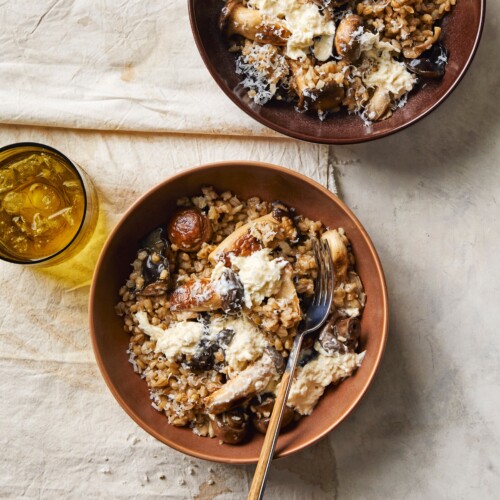 paddenstoelen risotto