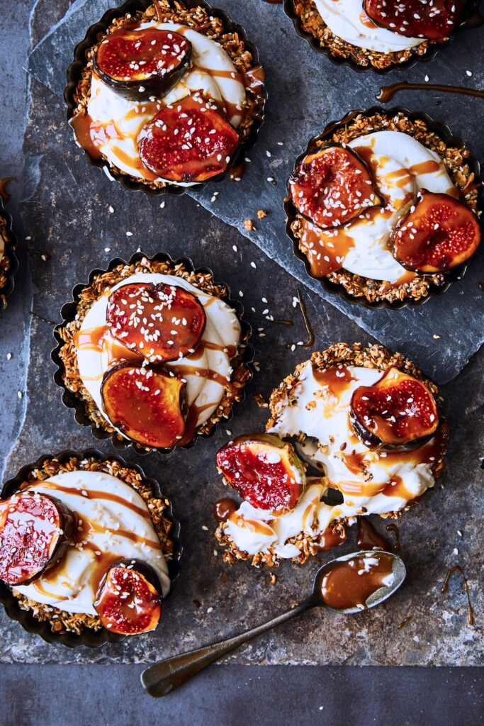 vijgentaartje met sesam en geitenkaas