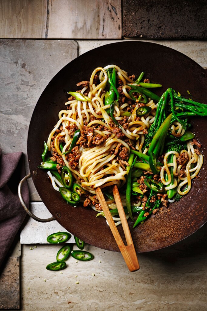 sticky kalkoen roerbak