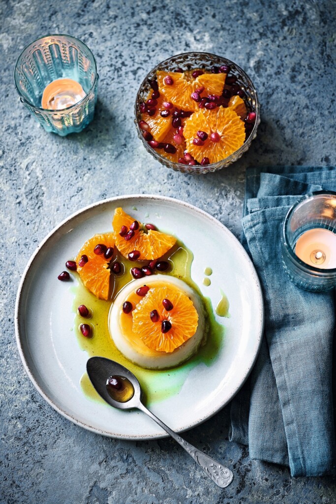 crème caramel met karamelsinaasappels