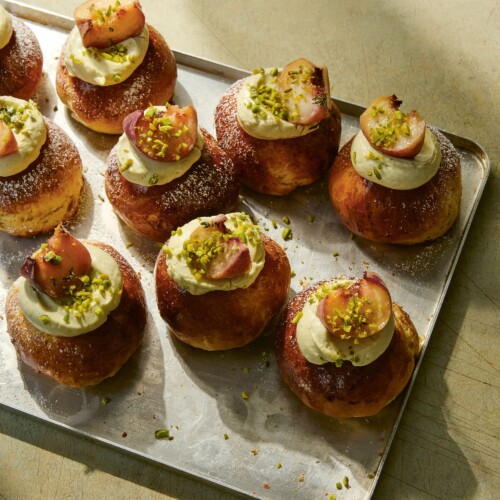 Pistache & perzik bun