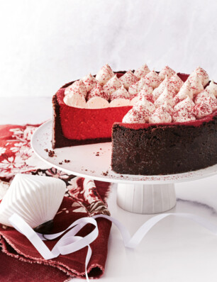 double-choc red velvet cheesecake