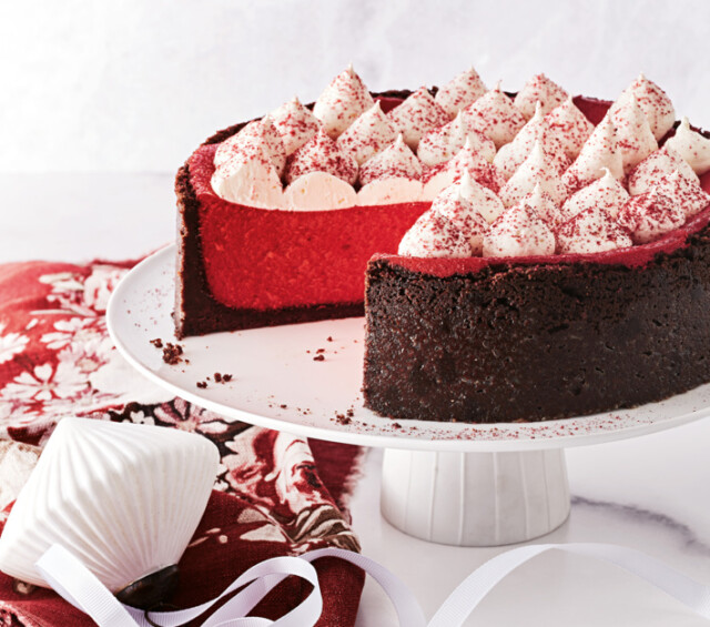 double-choc red velvet cheesecake