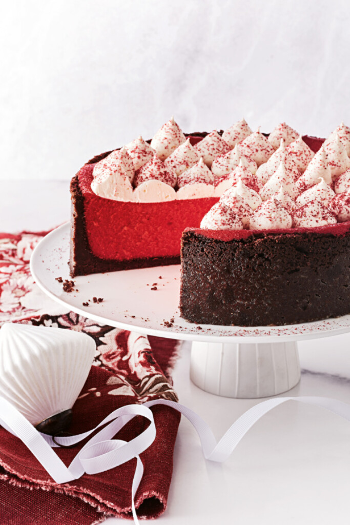 double-choc red velvet cheesecake
