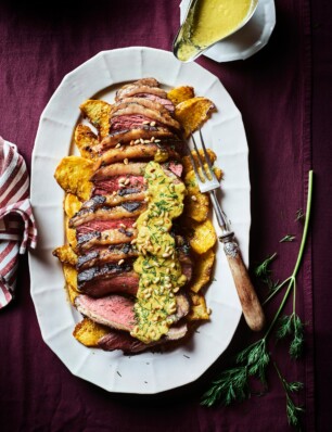 picanha met sauternes-saffraansaus en knolselderij