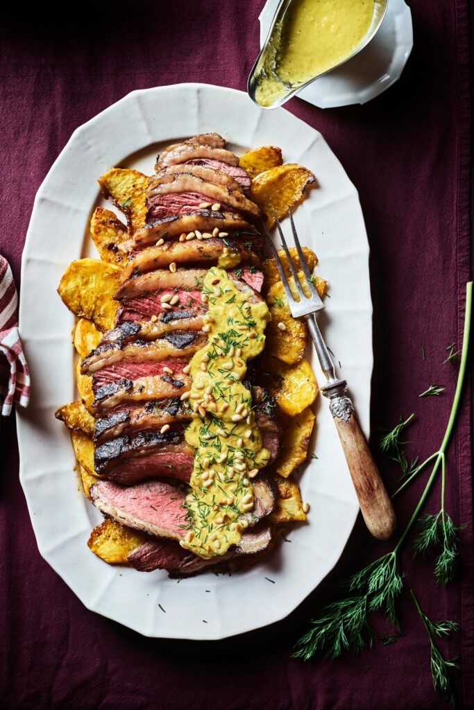 picanha met sauternes-saffraansaus en knolselderij