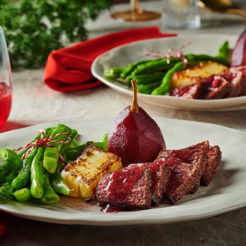 biefstuk met rode portsaus