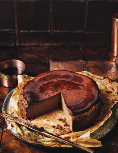 Baskische cheesecake met chocolade en sherry