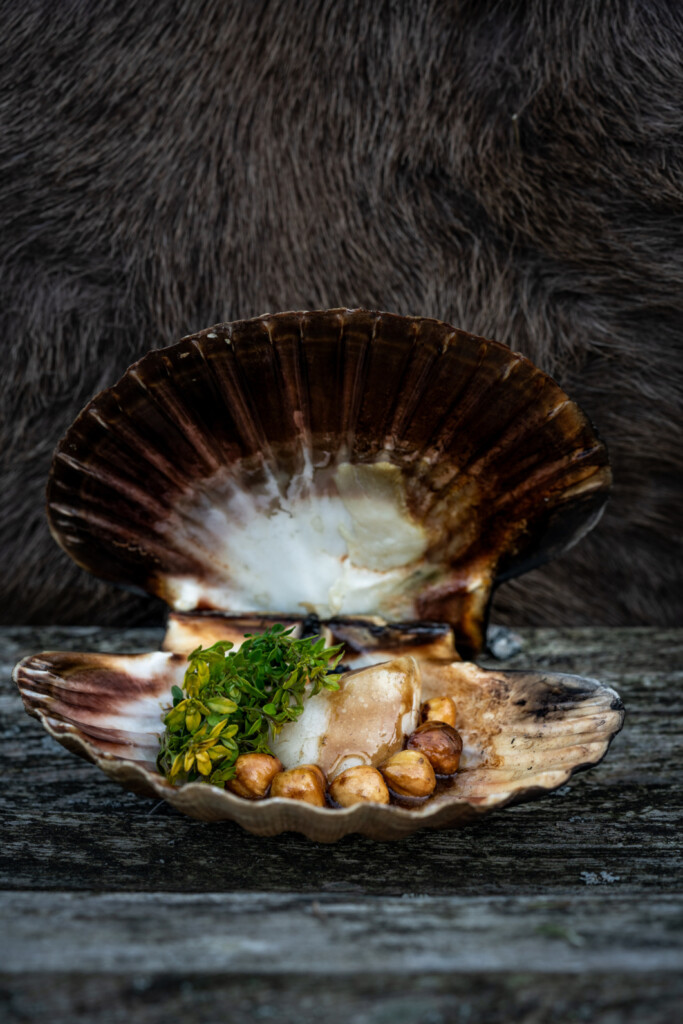 coquilles met hazelnoten en citroentijm