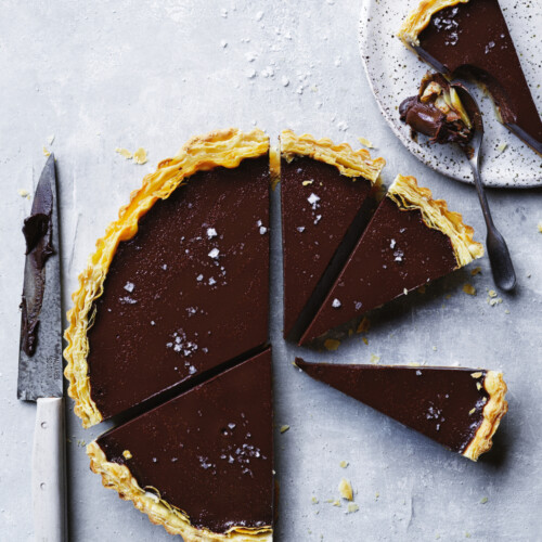 simpele chocoladetaart gezouten pure chocoladetaart