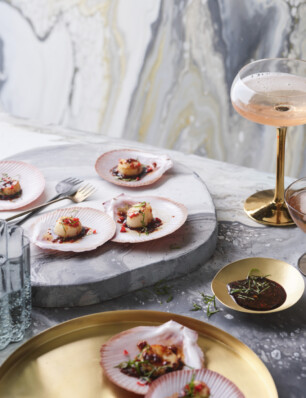 sint-jakobschelpen met tamari, citroengras en chili