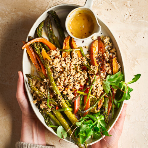 asperges met tofoe crumble