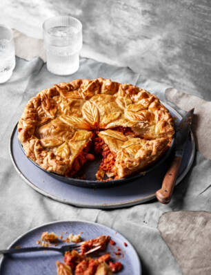 vleespastei met bonen en spekjes