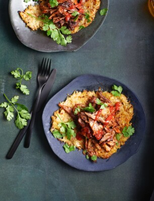 crispy zuurkoolrösti met pulled lam