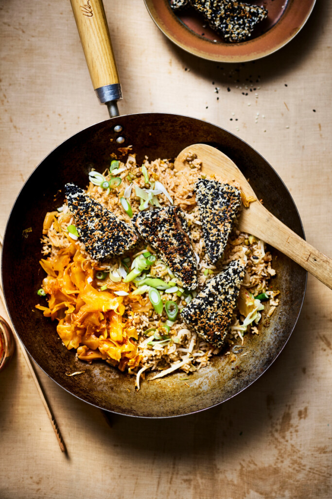 kimchi fried rice met sesam-tofoe
