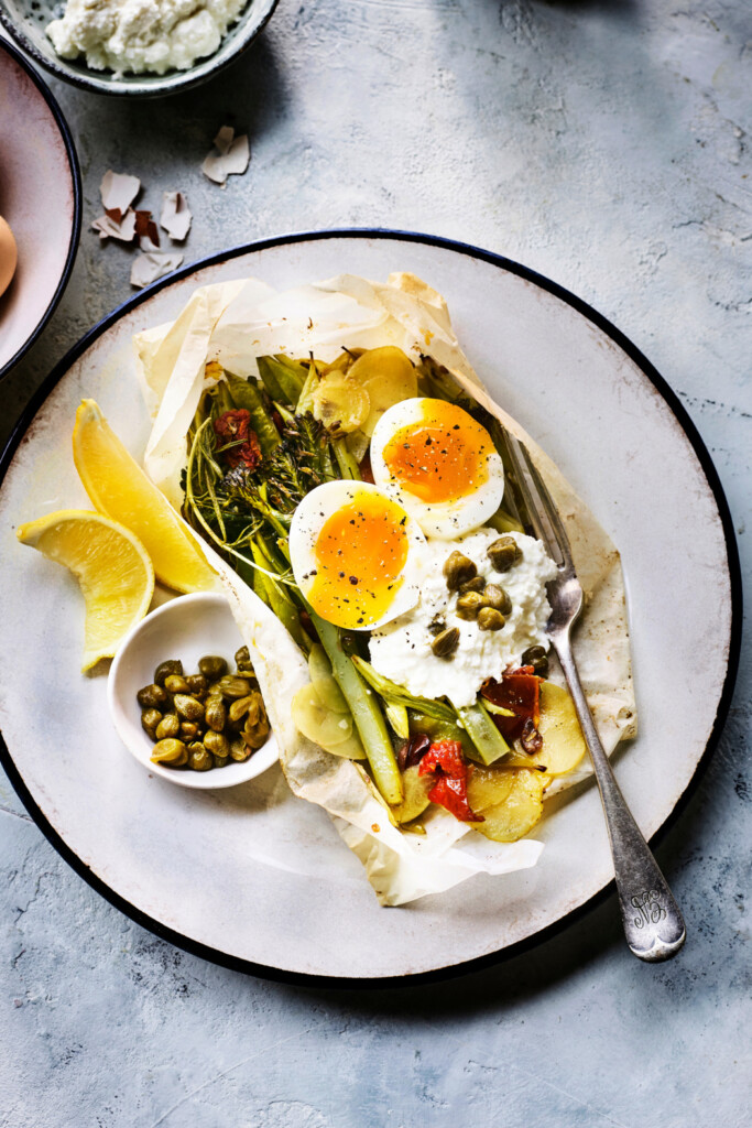 groentepakketje met olijf-citroendressing