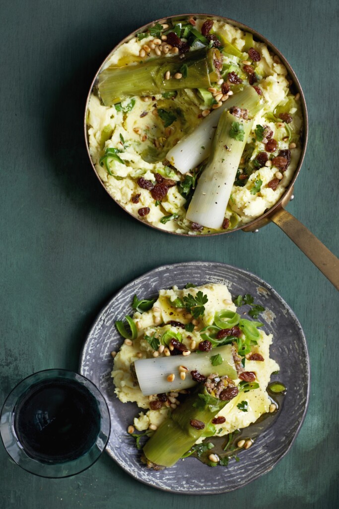 gevulde prei op romige preistamppot