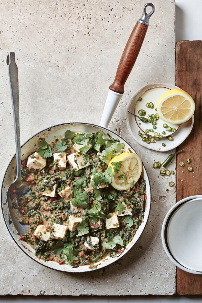 saag paneer (spinaziecurry)