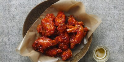 zoet-pittige gefrituurde kip