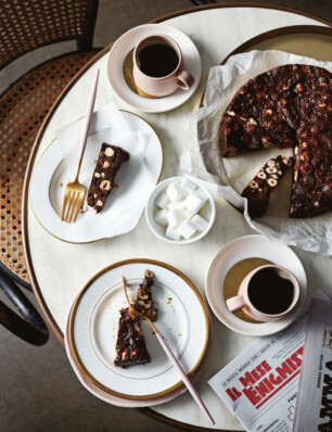 chocolade panforte met hazelnoten en vijgen