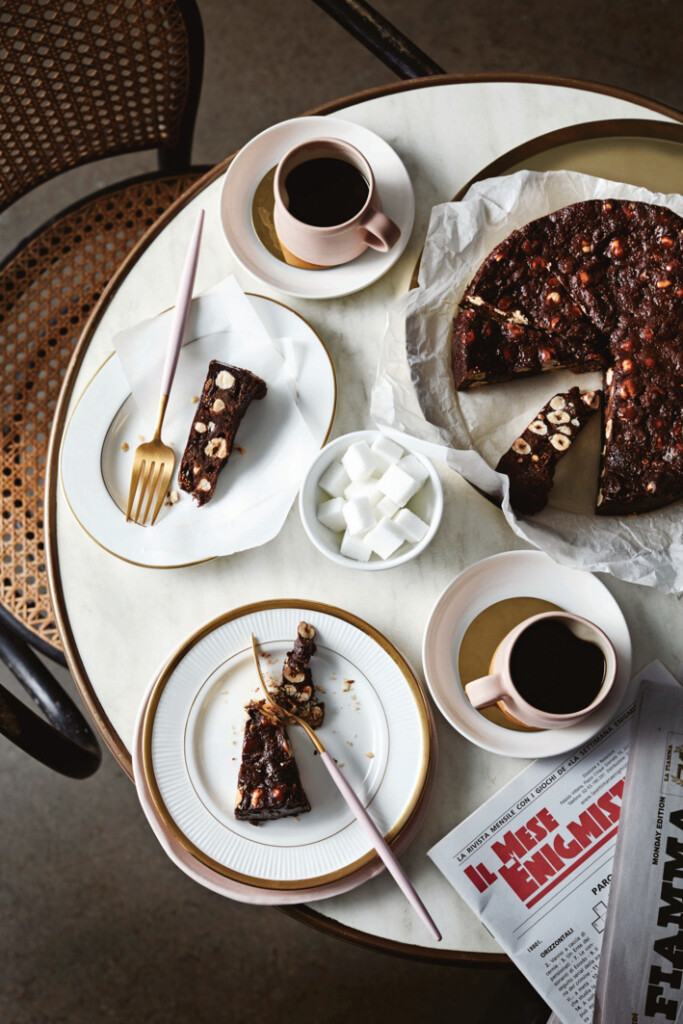 chocolade panforte met hazelnoten en vijgen