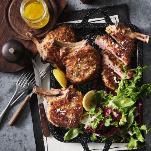 Italiaanse kalfskoteletten parmezaan