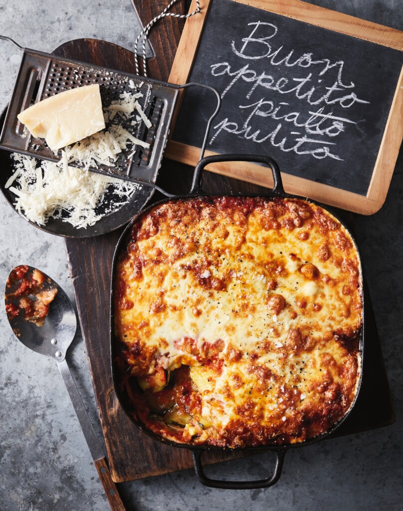 Receptfoto van courgette parmigiana