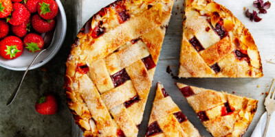 Italiaanse aardbeientaart − Crostata di fragola