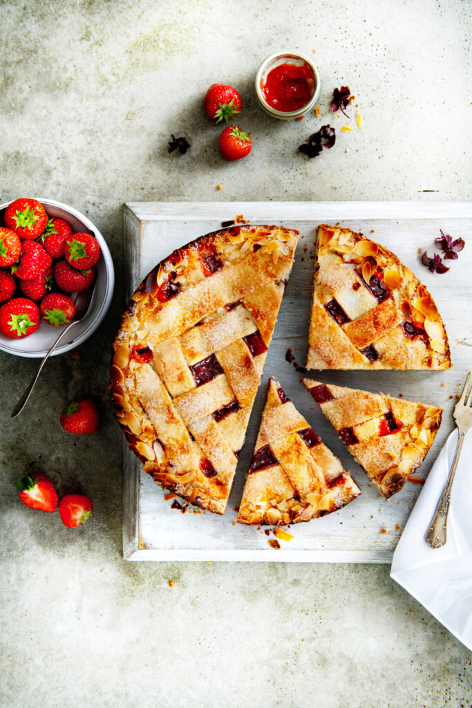 Italiaanse aardbeientaart − Crostata di fragola